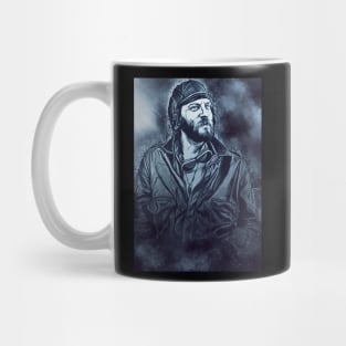 Oddball Abstract Blue Vintage Portrait Mug